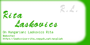 rita laskovics business card